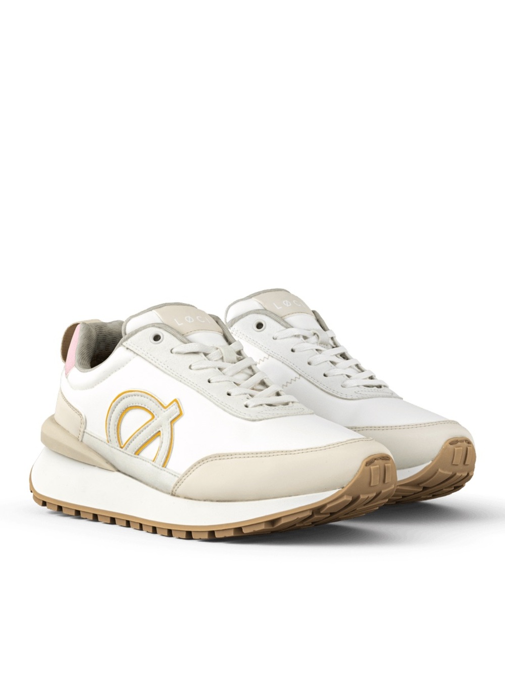 [NWOT] LØCI Fusion sneakers in the Natural/Ivory/Pink colorway. Size 41 (9.5)